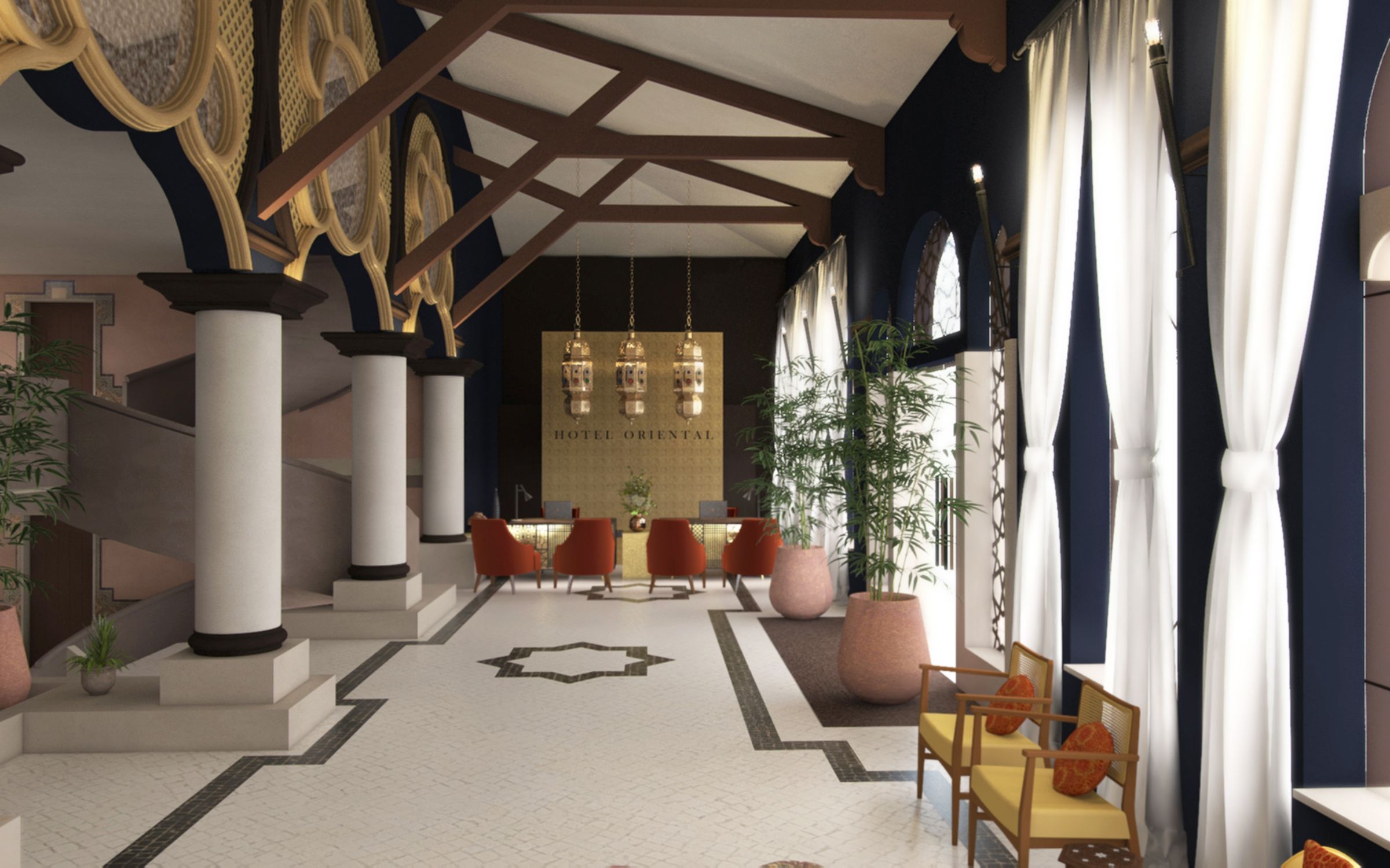 Lobby Hotel Oriental - P3P J. Paulo Pereira - Arquitetos & Associados